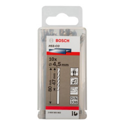 Set 10 burghie metal Bosch HSS-Co 4,5 x 47 x 80 mm, cod 2608585883