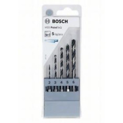 Set 5 burghie Bosch HSS PointTeQ cu prindere hexagonală 2-6 mm, 2607002824