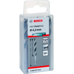 Set 10 burghie metal Bosch HSS PointTeQ 4,2 mm 2608577210 Set 10 burghie metal Bosch HSS PointTeQ 4,2 mm 2608577210