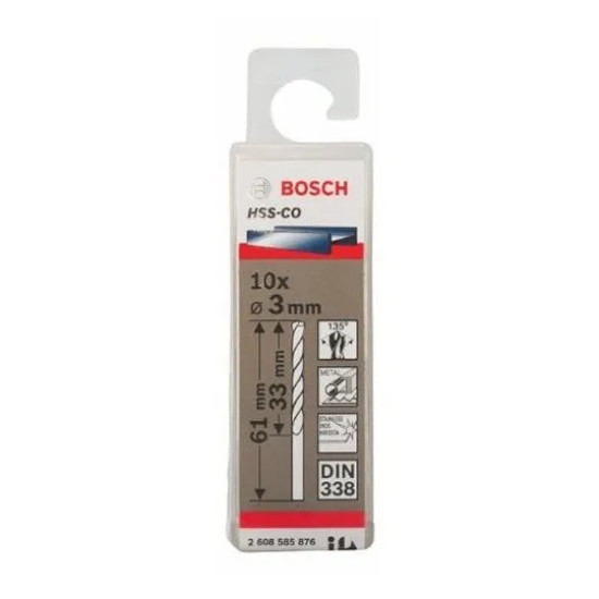 Set 10 burghie metal Bosch HSS-Co 3 x 33 x 61 mm 2608585876