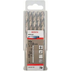 Set 10 burghie metal Bosch HSS-R 7,5 x 69 x 109 mm, cod 2608585893