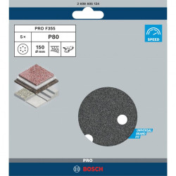 Set 5 foi abrazive Bosch RWT R80 GEX 150, 150 mm, cod 2608605087