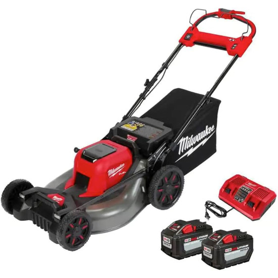 Mașină de tuns gazonul autopropulsată Milwaukee M18 FUEL M18 F2LM53-122, 2 × 18 V, lățime 53 cm, 2 acumulatori FORGE 12 Ah și încărcător dual – 4933499213