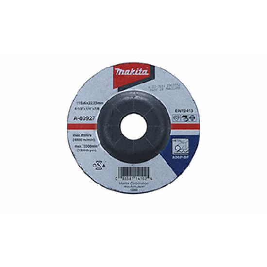 Disc șlefuire metal Makita 115 x 6 x 22,23 mm, A36P, A-80927