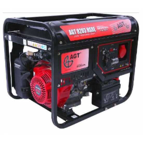 Generator de curent monofazat AGT 8203 HSBE TTL, Motor HONDA GX 390