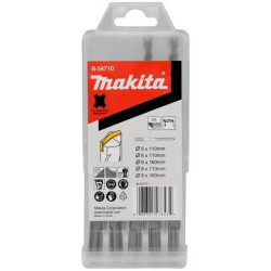 Set 5 burghie SDS-PLUS Makita pentru beton, 5/6/8 mm, B-54710 Set 5 burghie SDS-PLUS Makita pentru beton, 5/6/8 mm, B-54710