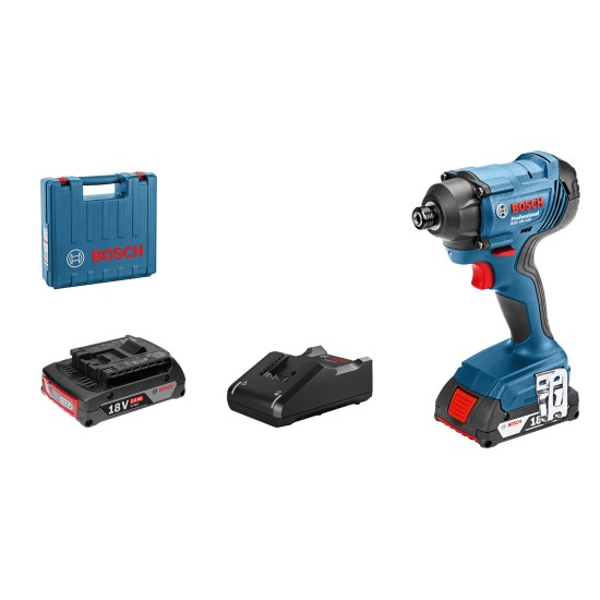 Maşină de înfiletat/desfiletat cu percuţie cu acumulator BOSCH GDR 18V-160, 2x 2,0 AH S