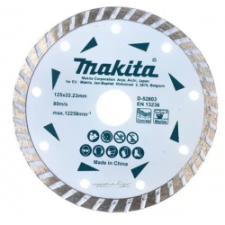 Disc diamantat Makita Wave pentru beton și marmură, 125 x 7 x 22,23 mm, D-52803
