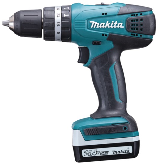 Masina de gaurit si insurubat cu percutie cu acumulator 14,4V 1,5Ah Makita HP347DWE