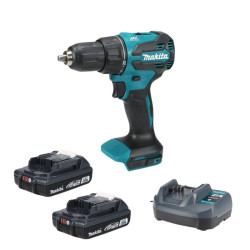Mașină de găurit și înșurubat cu percuție Makita 18V brushless, 65 Nm, 2 acumulatori 2Ah DHP490WVE Mașină de găurit și înșurubat cu percuție Makita 18V brushless, 65 Nm, 2 acumulatori 2Ah DHP490WVE