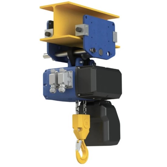 Electropalan cu lant PODEMCRANE, Bulgaria, CLF3, 2000 kg, 3m, cu carucior manual