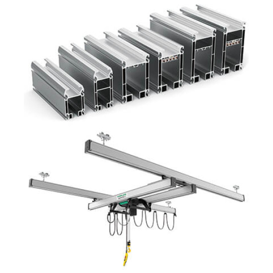 Eurosystem ALD – Sistem suspendat din profil de aluminiu pentru sarcini intre 60 si 2000 kg