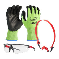 Set PPE Milwaukee Transportation, ochelari + antifoane + manusi inalta vizibilitate XL/10 4932492065 Set PPE Milwaukee Transportation, ochelari + antifoane + manusi inalta vizibilitate XL/10 4932492065