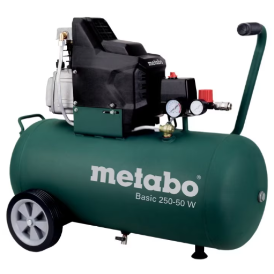 Compresor cu piston Metabo Basic 250-50 W, 50 l, 8 bar, 1,5 kW, 200 l/min, 601534000