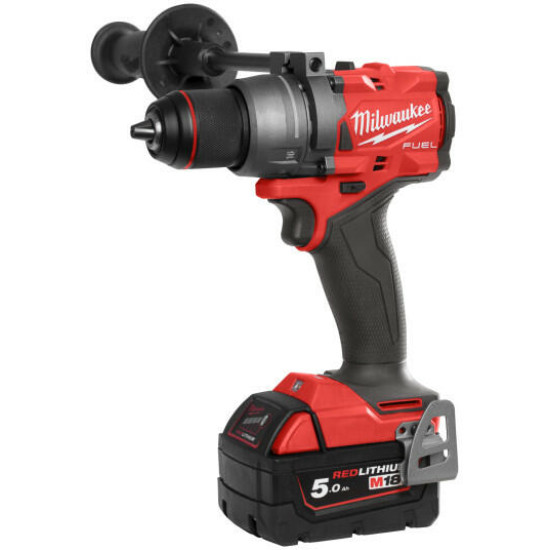 Mașină de găurit și înșurubat M18 FUEL™ Milwaukee M18 FDD3-502X, 158 Nm, cu 2 acumulatori 18V 5.0 Ah și încărcător rapid, 4933479863