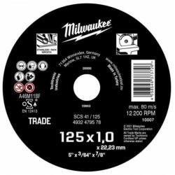 Disc de debitare inox și metal Milwaukee, 125 x 1.0 mm, 4932479578 Disc de debitare inox și metal Milwaukee, 125 x 1.0 mm, 4932479578