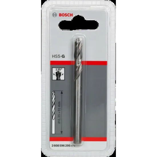 Burghiu de centrare Bosch HSS-G 6,35 x 102 mm pentru adaptoare hexagonale 2608596119