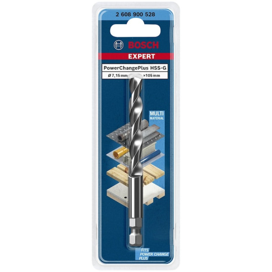 Burghiu de centrare Bosch EXPERT Power Change Plus HSS-G 7,15 x 105 mm 2608900528